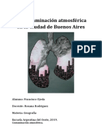 Ensayo Sobre La Contaminación Atmosférica en La Ciudad de Buenos Aires