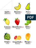 Frutas Ingles Español