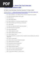 50 Senior Java Developer Interview Questions to Ask in 2020 - [Www.fullStack.cafe]