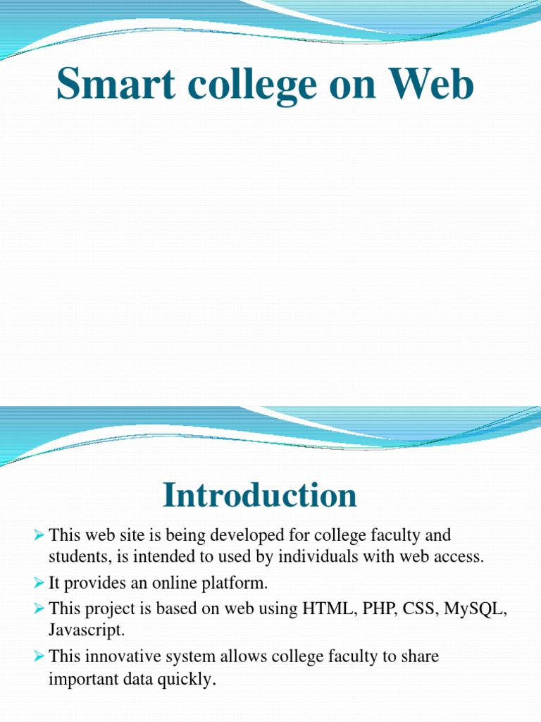 Smart College Web Platform | PDF