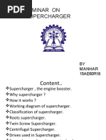 Seminar On Supercharger: BY Manhar 15AE60R18