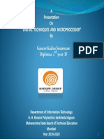 A Presentation On "Digital Techniques and Microprocessor" by Gaurav Kailas Sonawane Diploma 2 Year IF