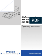 Moisture Analyzer XM 120, XM 120-HR: Operating Instructions