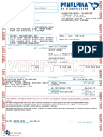 Panalpina FCR: (Forwarder's Certificate of Receipt)