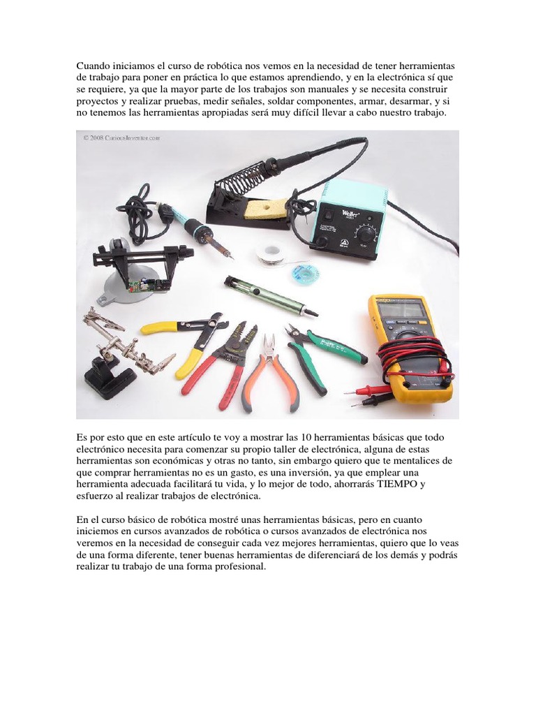 Herramientas de Electronica | | Herramientas | Electrónica