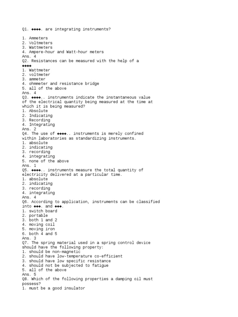 Integrating Instruments PDF Voltage Inductance
