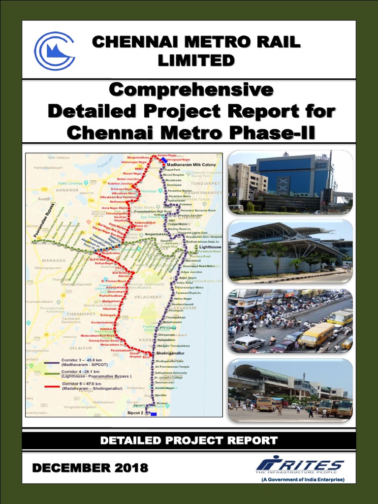 Detailed Project Report Chennai Metro Phase 2 | PDF | Emergency Management  | Rapid Transit