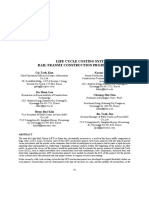 Life Cycle Costing System Rail Transit Construction Projects