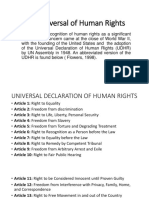 The Universal of Human Rights