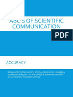 Abc'S of Scientific Communication