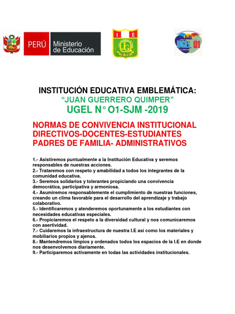 Normas de Convivencia en Quimper | PDF | Salud y bienestar