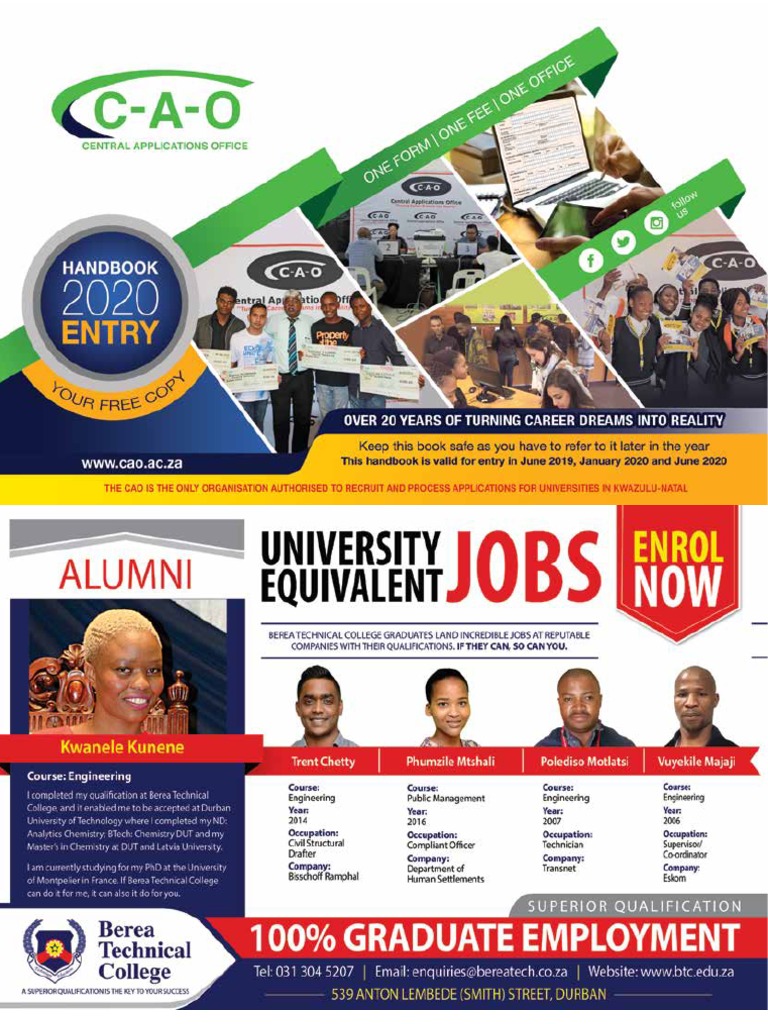 Caohb2020 250419 PDF | PDF | Vocational Education | University And College  Admission