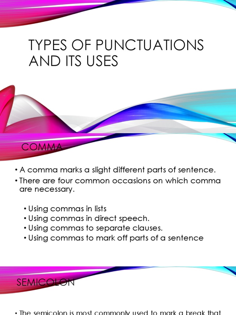 Types of Punctuation and Their Uses | PDF | Comma | Punctuation