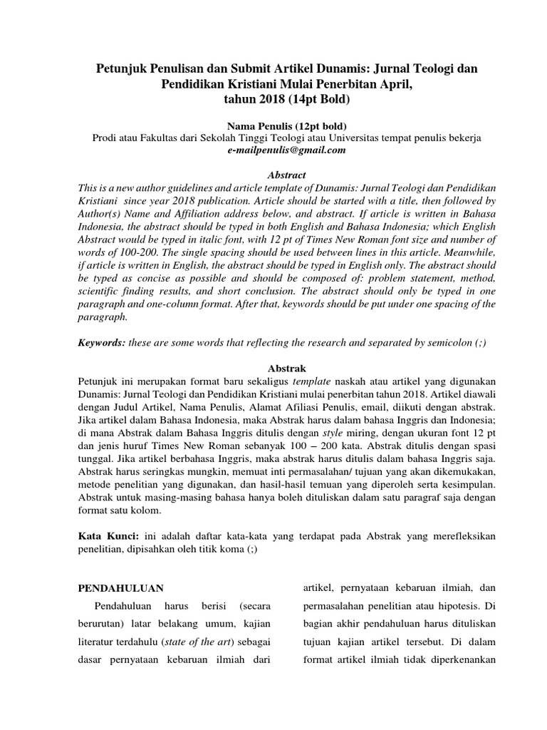 Template Dunamis PDF