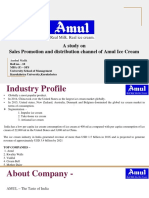 A Study On Sales Promotion and Distribution Channel of Amul Ice Cream