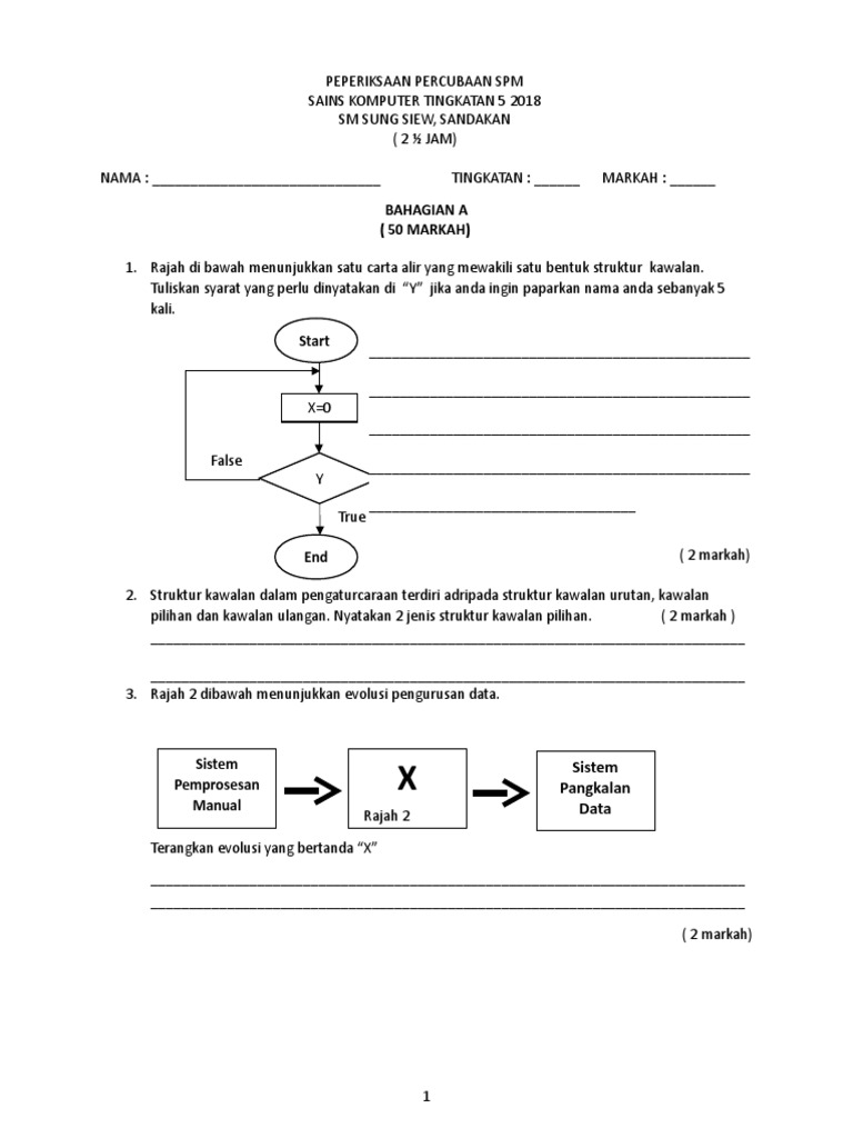 Peperiksaan Percubaan SPM 2018  PDF