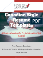 Canadian Resume Template 2016 (