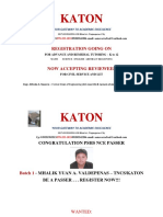 Katon: Registration Going On
