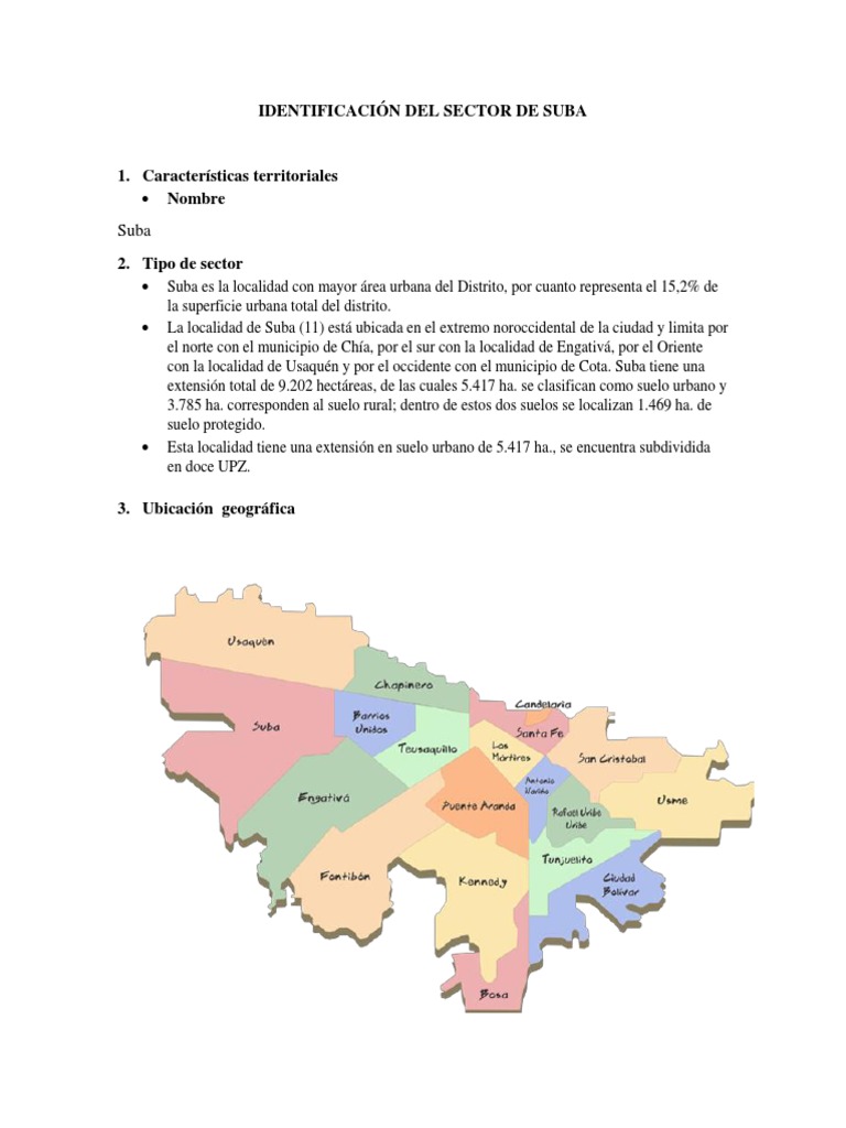 Características de la Localidad de Suba | PDF | Bogotá | Clima