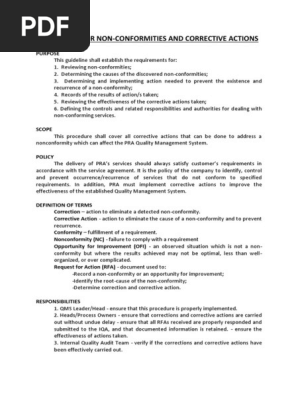 Corrective Action