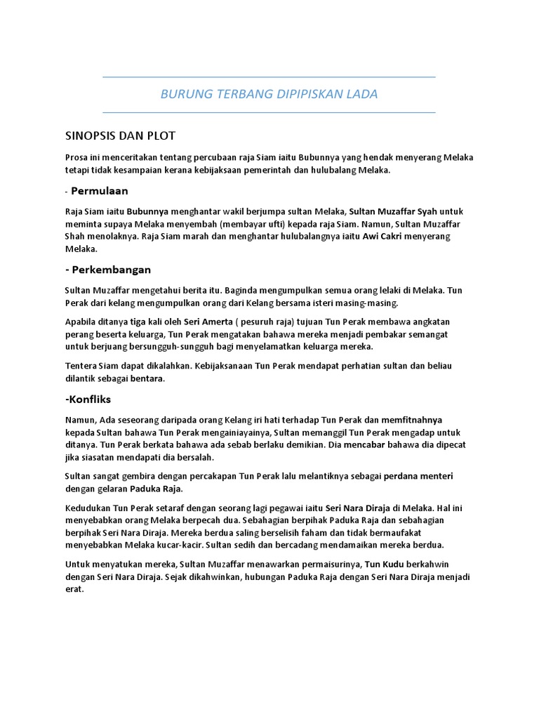 Burung Terbang Dipipiskan Lada