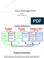 Operations Management: MS 421 Product Architecture