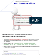 Proposition Subordonnée Circonstancielle de Conséquence