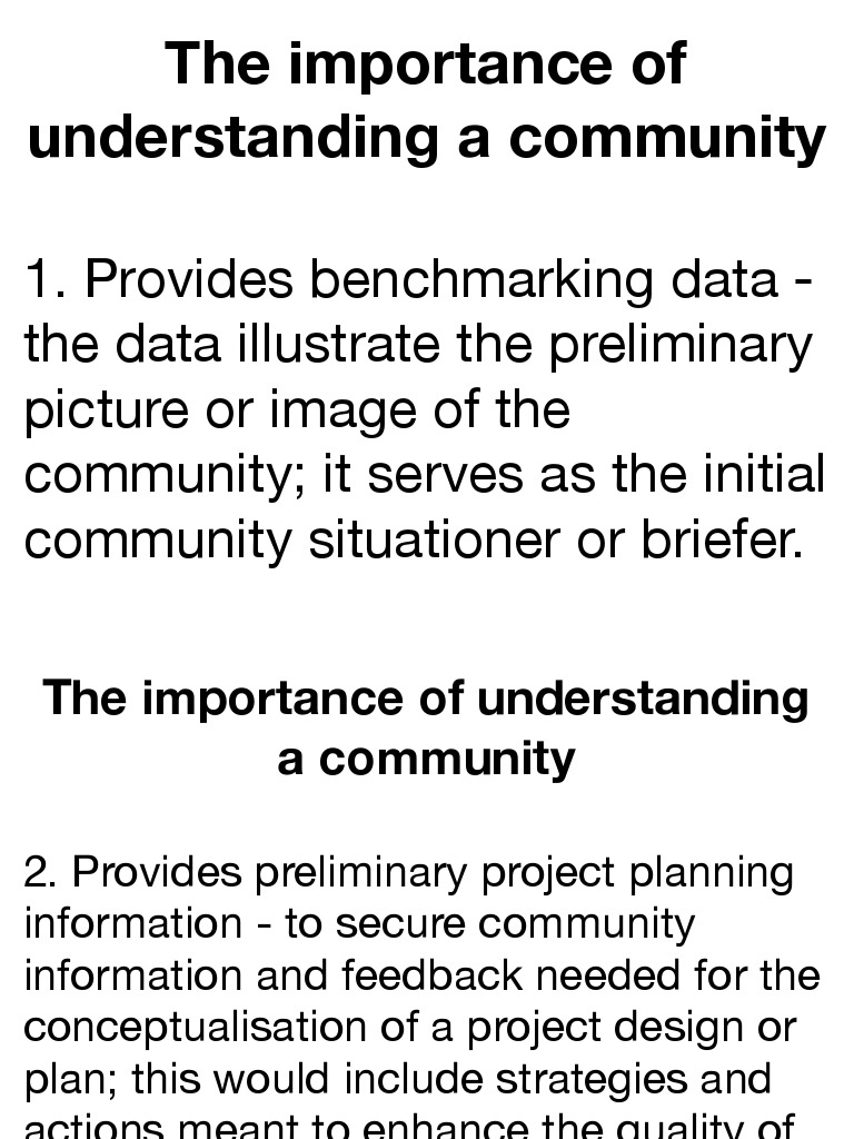 The Importance of Understanding A Community | PDF | Social Capital ...