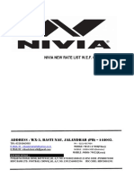 Nivia Price List April-2019