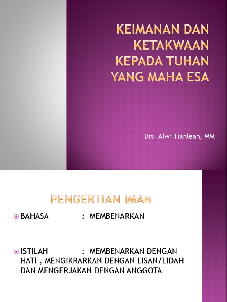 Keimanan Dan Ketakwaan Kep…