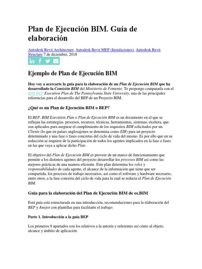Guía BEP BIM | PDF | Autodesk Revit | Informática y tecnología de la ...