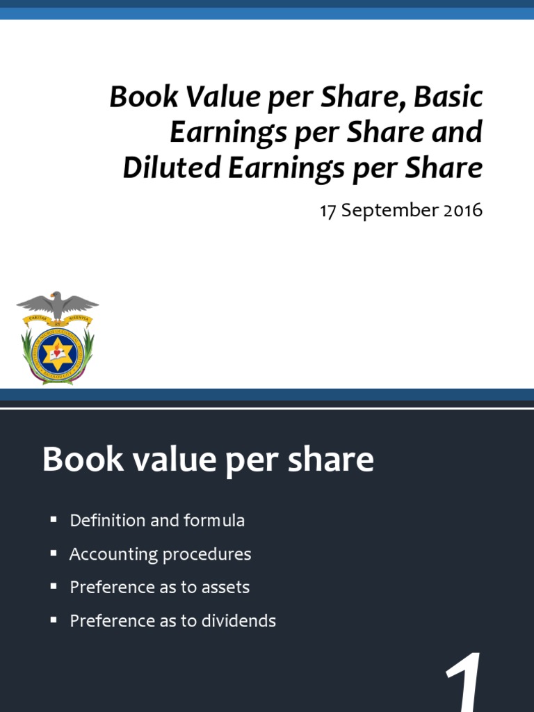 Book Value Per Share Basic Earnings Per PDF Preferred Stock Dividend