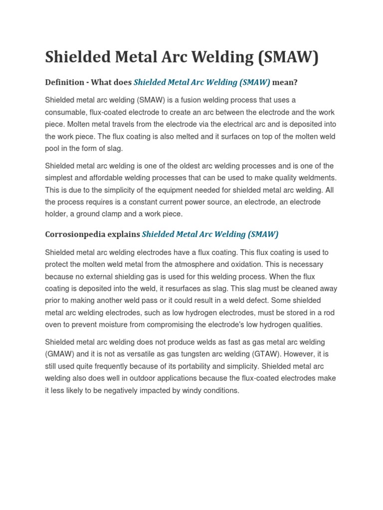 Understanding Shielded Metal Arc Welding | PDF | Sculpture | Wellness