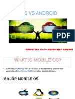 Ios Vs Android: Submitted To: Ms - Manmohak Sandhu