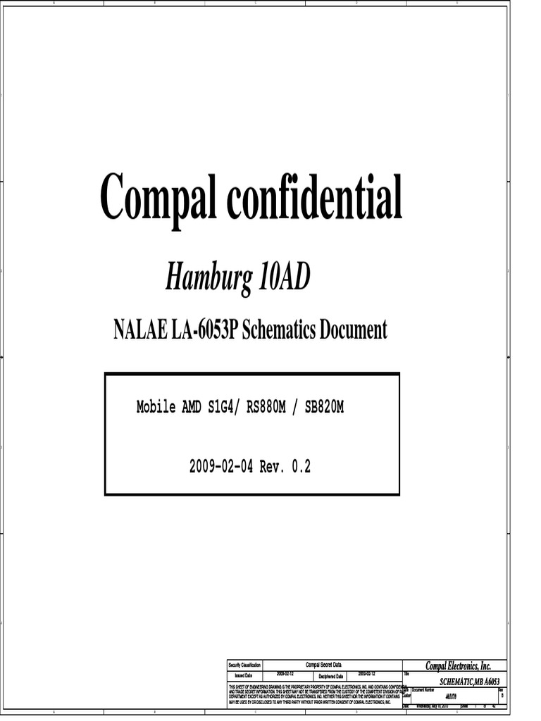Compal A6053P Schematic Overview | PDF | Computer Hardware | Computer ...