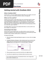 Getting Started With Onenote 2013: Information Services