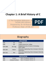 Chapter 1: A Brief History of C