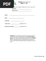 BIMAS 2 Teacher Standard Form From Tim Simmons WCPSS