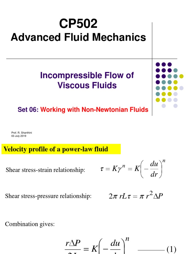 Non-Newtonian Fluid Mechanics Analysis | PDF | Fluid Mechanics | Shear ...