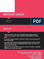 Muthoot Group: Presented by Dev Vashisth