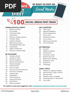 Social Media IDeas