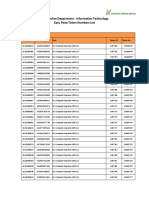 Token Numbers List PDF