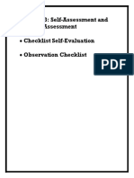 Section 3 Self-Assesment and Observer Assessment