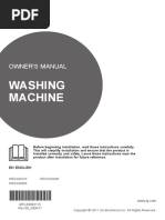 LG WTG1030SF 10kg Top Load Washing Machine User Manual