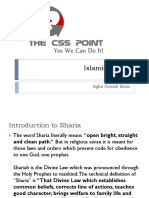 Islamic Sheria - Class Lecture PDF