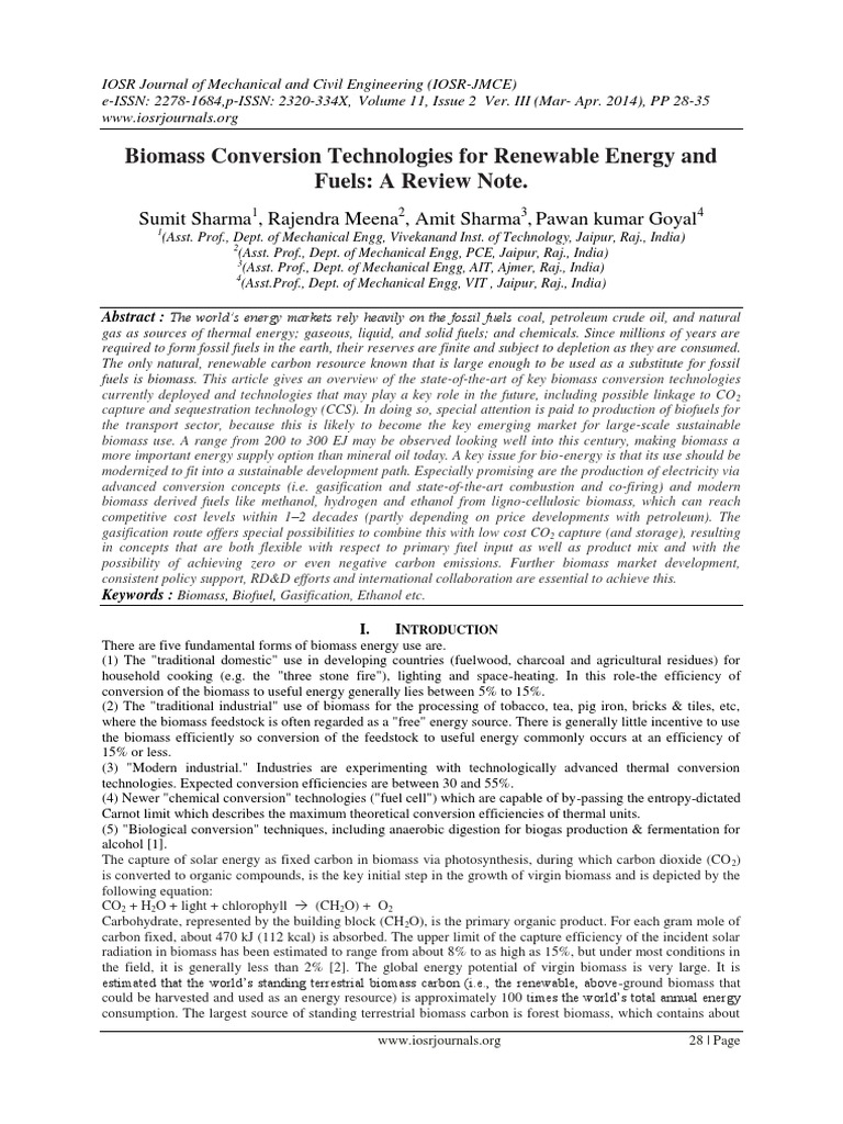 Biomass Conversion for Renewable Energy | PDF | Anaerobic Digestion ...