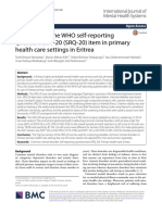 Validation of The WHO Self-Reporting Questionnaire
