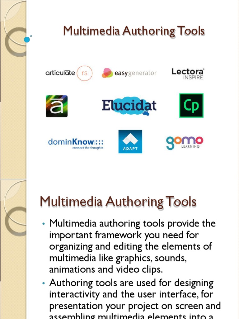 Overview of Multimedia Authoring Tools | PDF | Adobe Flash | Icon ...