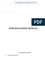 Especificaciones Tecnicas