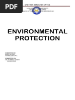 Environmental Protection: Written Report in Cwts 1